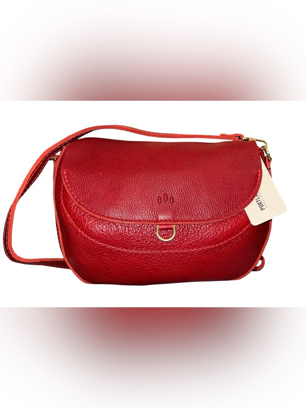Portland Leather Chili Red Leather Monaco Crossbody Bag - NWT